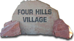 Four Hills Village sign